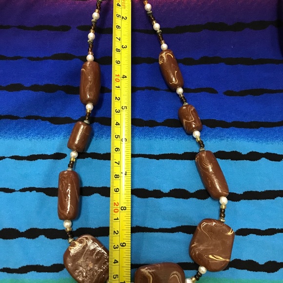 Ceramic Boho Vintage Rare One of Kind Handmade Necklace - Picture 16 of 16